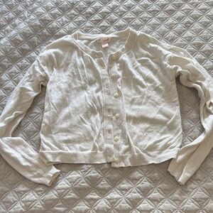 Cat & Jack Cream Knit Cardigan Top